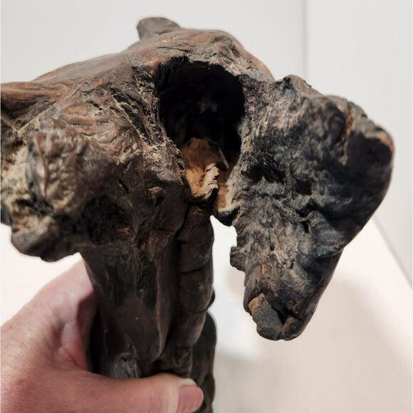 Vintage Petrified Wood Fossil Shaped Dinosaur Look? 11" by 10" by 6.5" - Picture 11 of 16